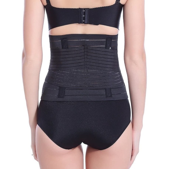 Elandy Scratchy Part Maternity Postpartum Support Band Before & After - Picture 3 of 5